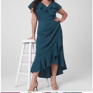 Lane Bryant Teal High Low Dress